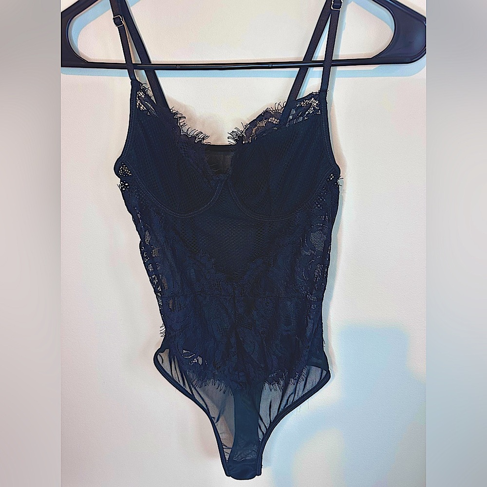 Black lace bodysuit - size small - never worn